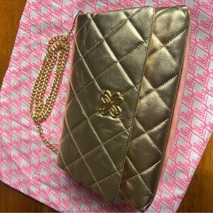 Gold Quilted Chain Bag